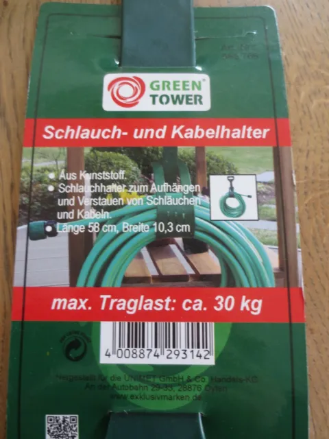 Green Tower 5 x Schlauch-und Kabelhalter max.Traglast:ca.30 Kg L:58 cm B:10,3 cm 4
