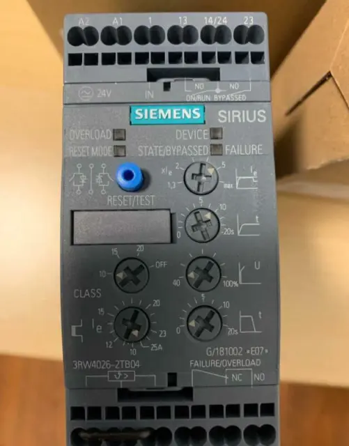 New In Box Siemens 3RW4026-2TB04 SIRIUS soft starter S0 25 A, 11 kW 3RW40262TB04