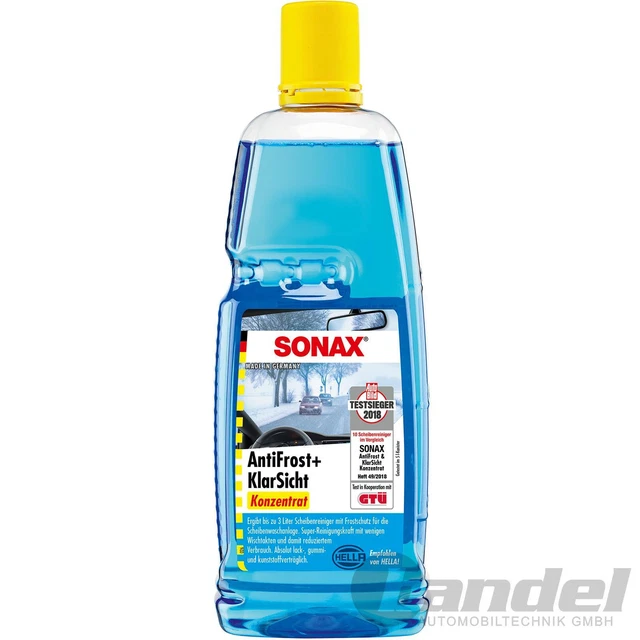 1x1 Litro SONAX ANTIGELO+VISIONE CONCENTRATA DISCHI ANTIGELO PROFUMO DI AGRUMI
