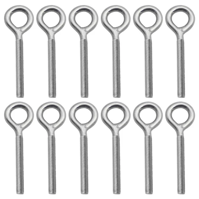 Lot De 12 Boulons À Anneau M6 X 70Mm En Acier Inoxydable 304 - Tiges Filetées À