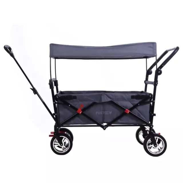 FUXTEC Bollerwagen CT-700 GRAU Kinderwagen Strandwagen Gerätewagen Handwagen