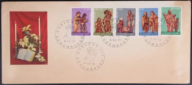 MayfairStamps Luxembourg 1971 Caritas Combo Cover aaj_07847