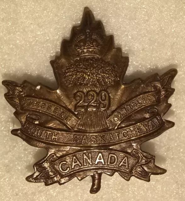 229th (South Saskatchewan) Battalion Collar Badge, Crighton - Canada CEF WW1