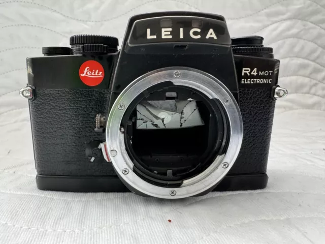 LEICA R4 Mot Electronic Body Rückschwingspielgel Kaputt Rest funktionstüchtig