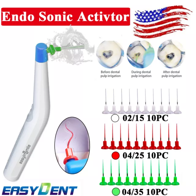 Dental Endo Sonic Activator Ultrasonic Endo Irrigator Root Canal Handpiece 60Tip