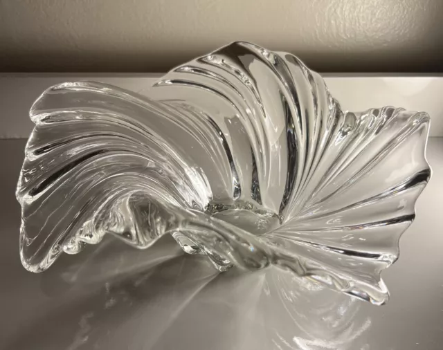 Mikasa Belle Époque Clear Crystal Glass Wave Swirl Bowl Vintage Gorgeous