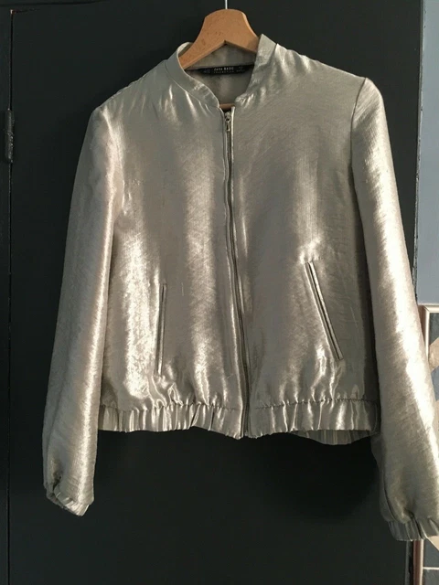 Veste sales argentée zara
