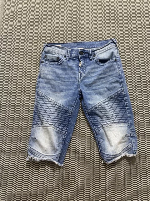 True Religion Jeans Geno washed Cut Off Jean Short  relaxed slim Size 31