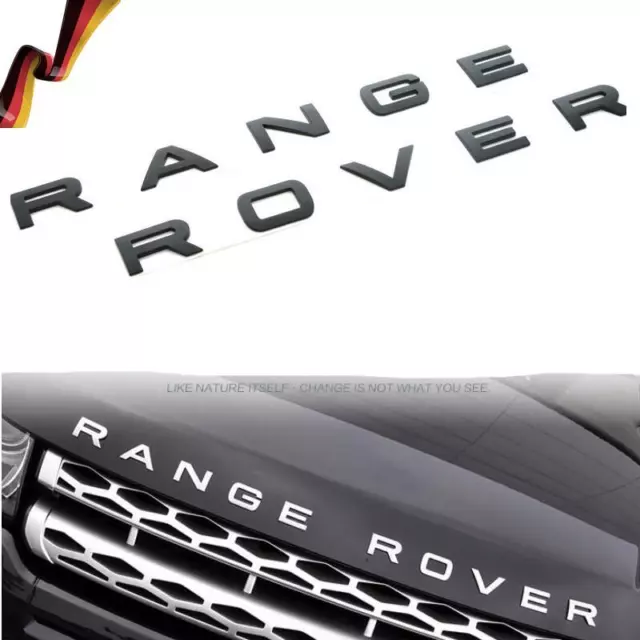 Schwarz Piano Range Rover Schriftzug Vogue Sport Evoque Glanz Black Schrift Neu