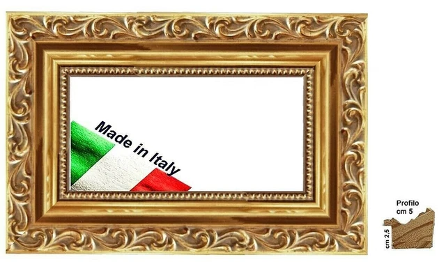 Cornice Portafoto Arcobaleno In Legno 13x18 Cm - Made In Italy Con Vetro Molato