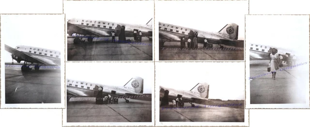 1947 Northwest Airlines Douglas DC-3A Airplane Airport Tarmac NC21715 Photo