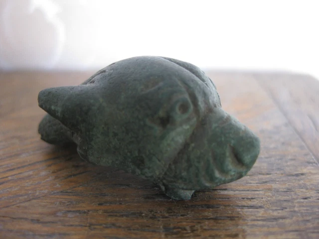 Tête de loup en bronze   Epoque Gallo romaine
