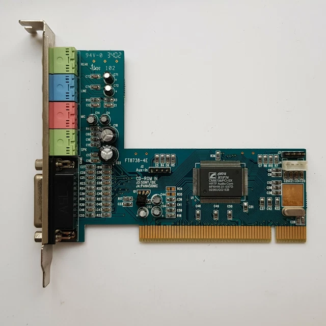 Carte Son PCIe Bumdenuu CMI8738 5.1 Canaux Stéréo - Son Surround Haute Qualité Pour PC Bureau