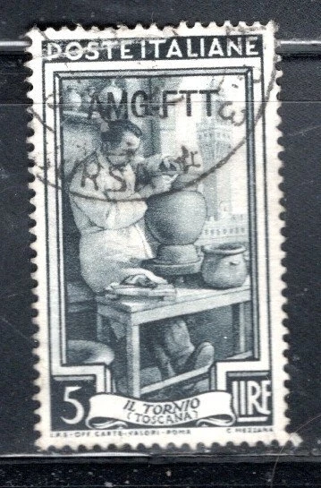 Italy Trieste Post Europe  Overprint A.m.g. F.t.t. Stamp Used Lot 541As