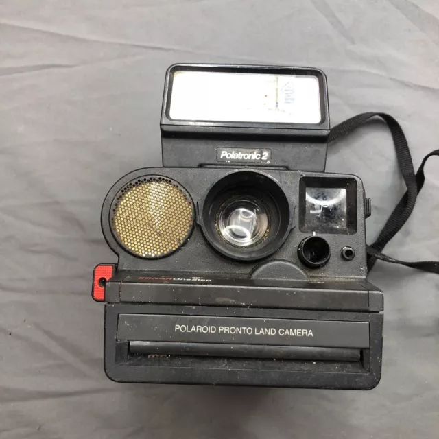 Vintage Polaroid Polatronic 2 Pronto Land Camera Sonar One Step Untested