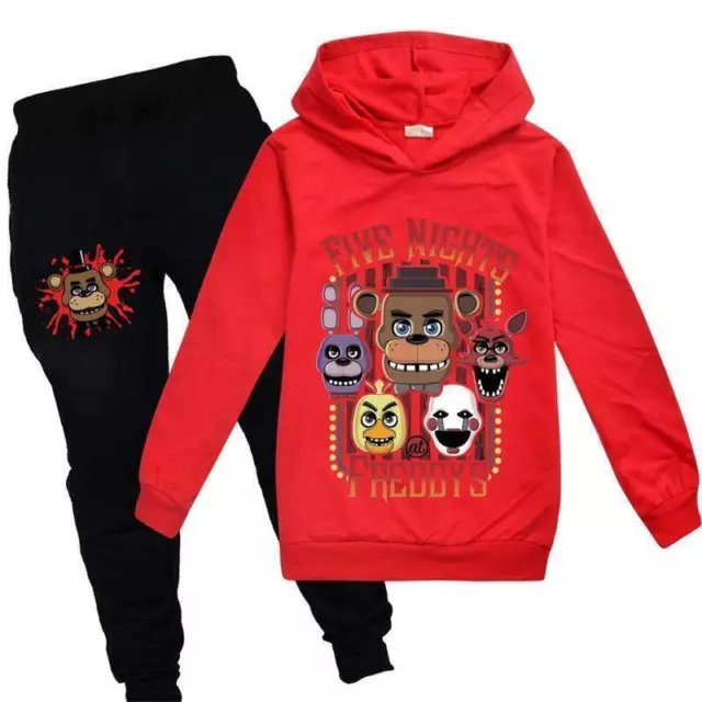 Kids Boys Five Nights at Freddy Hoodie Pants Suits Hoody Trousers Tracksuit Sets