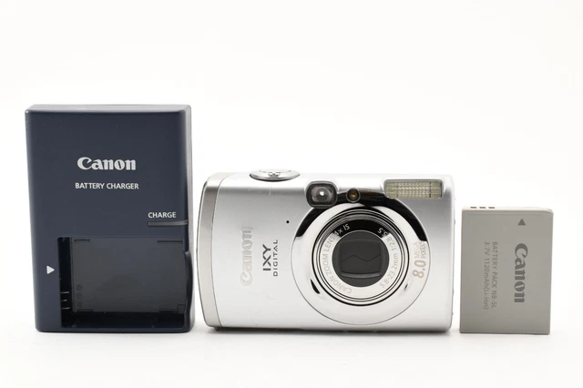 CANON IXY DIGITAL 50 Silver CCD Digital Camera w/ Box Leather Case
