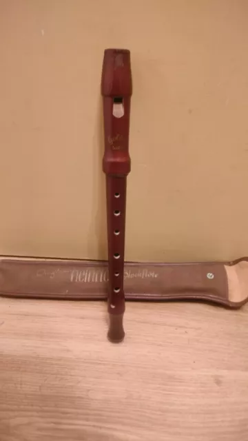 Old Alexander Heinrich recorder goldon soloist divisible with bag + brush 2