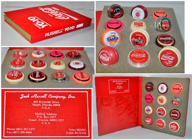 12 Phil Issue Yo-Yo JACK RUSSELL PROMOTIONAL Folder Set Coca Cola,  Fanta