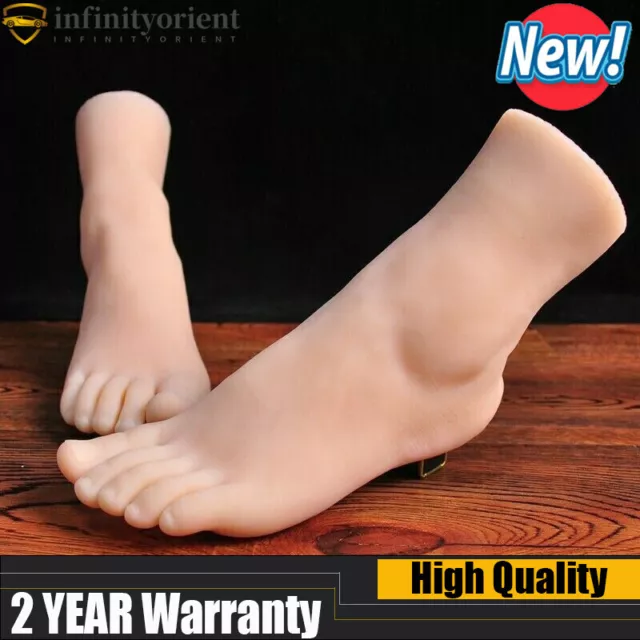 1 Pair Silicone Lifesize Male Mannequin Foot with Bone Display Jewerly  Sandal Shoe Sock Display Art Sketch (Wheat)