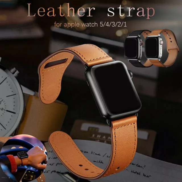 Echte Leder Armband Ersatz Für Apple Watch Series SE 7 6 5 4 3 2 1 40/44/38/42mm