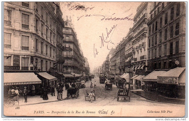 75006 PARIS - perspective de la rue de Rennes