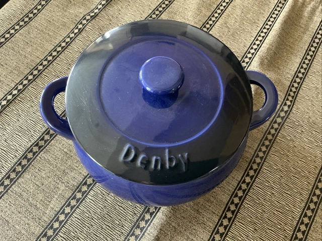 DENBY IMPERIAL BLUE Large Casserole Dish with Lid PicClick UK