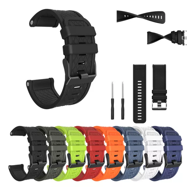 per Garmin Fenix/Fenix 2 bande Easy Fit cinturino in silicone morbido larghezza 26 mm