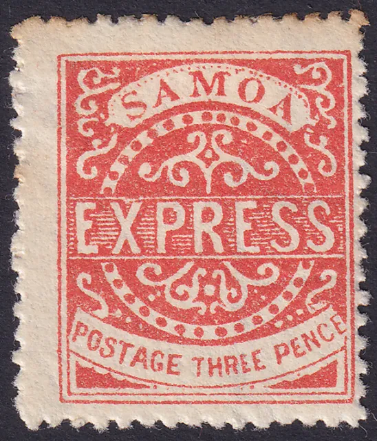 Samoa 1877-80 Express 3p Fein Postfrisch Briefmarke Cat £450 - S8585