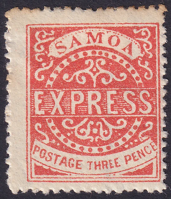 Samoa 1877-80 Express 3p Fein Postfrisch Briefmarke Cat £450 - S8585