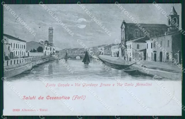 Forlì Cesenatico Porto Canale Chiaro di Luna Alterocca 2069 cartolina QT3343