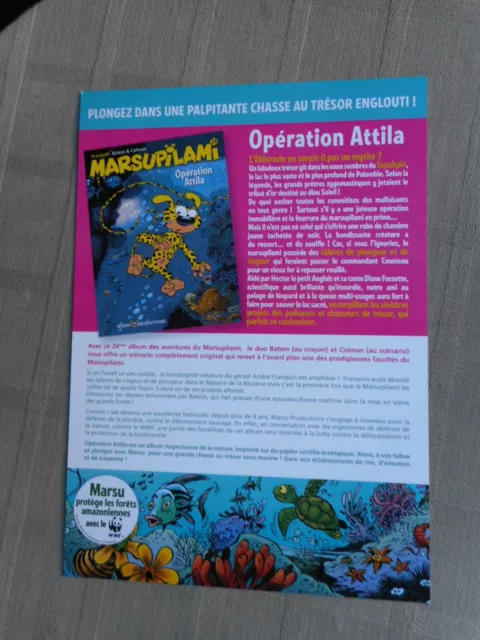 Batem Marsupilami Plaquette Presse Pour La Sortie Du Tome 24 En État Neuf