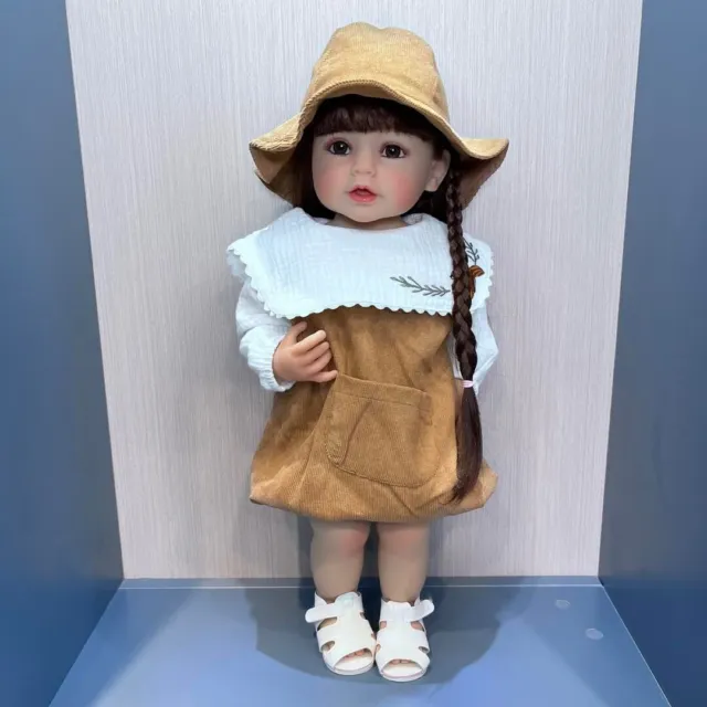 Bambole bambino rinate reborn corpo 22 pollici realistiche giocattoli fatti a mano bambini regalo di compleanno