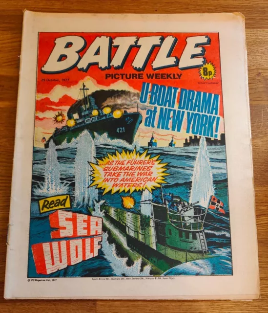 COMIC - Vintage Battle Action War Comic Dated 29th Oct 1977 UK Reading Copy