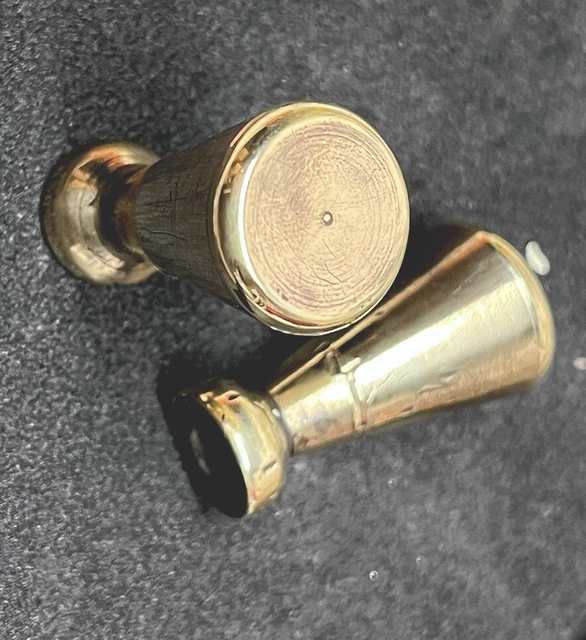 Vintage Mid Century Modern Paul McCobb Style Solid Brass Pulls Pair Screw Mount
