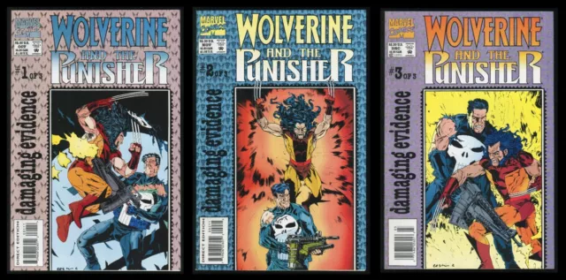 Wolverine and the Punisher Damaging Evidence Comic Set 1-2-3 Lot Frank Castle