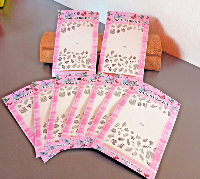 JMEOWIO Nagelsticker Bunte Blumen – 30 Blätter Selbstklebend, Für Nageldesign & Acrylnägel