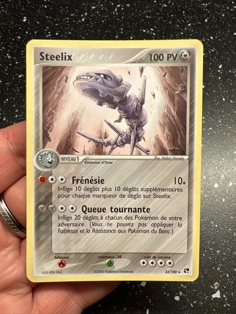 Rare Pokemon Steelix Card Ex Sandstorm 23/100 French Vf fr
