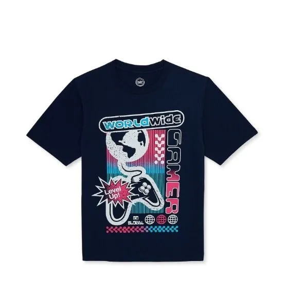 Wonder Nation Boys Short Sleeve Gamer Graphic T-Shirt Size XL (14-16) NEW