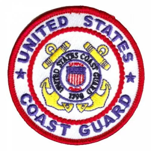 Us Coast Guard Embroidered Round Patch Usa United States Military Patches