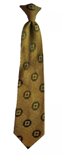 SNAPPERS Tie Mens 3.75 x 17.5 vintage Stylish Professional green & gold FLORAL