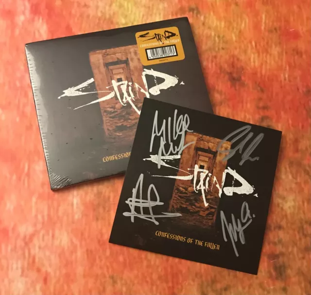 GFA  Aaron Lewis x4 Band  * STAIND *  Signed Insert with New CD COA