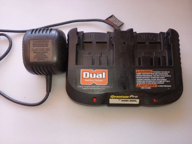 BLACK DECKER 18V Quantum Pro Dual Port Battery Charger Model UD