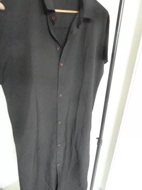 Robe chemise neuve taille L noire longue