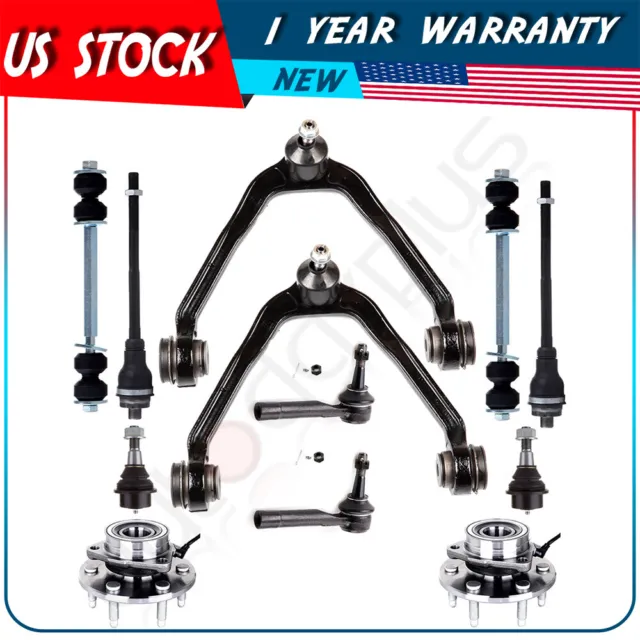 Front Upper Control Arm Ball Joints Wheel Hub Bearings For Chevrolet Tahoe GMC