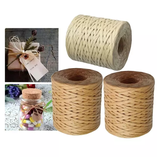 3 X Raffia Papierband, Recycelbar, Zum Valentinstag, Geschenkverpackung,