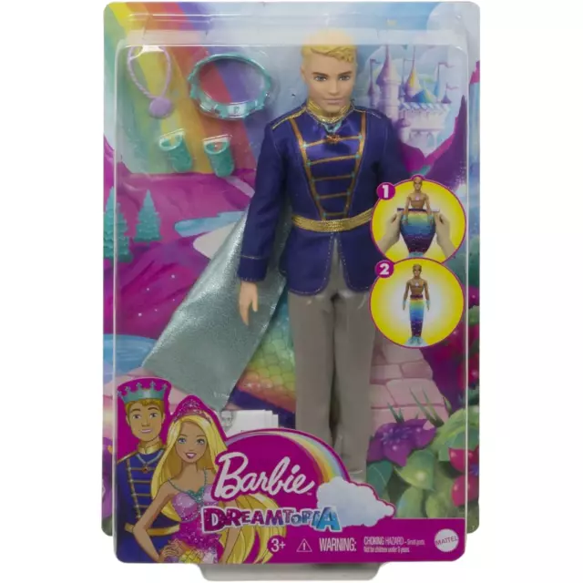 Barbie Dreamtopia -Bambola Ken Biondo 2in1 GTF93