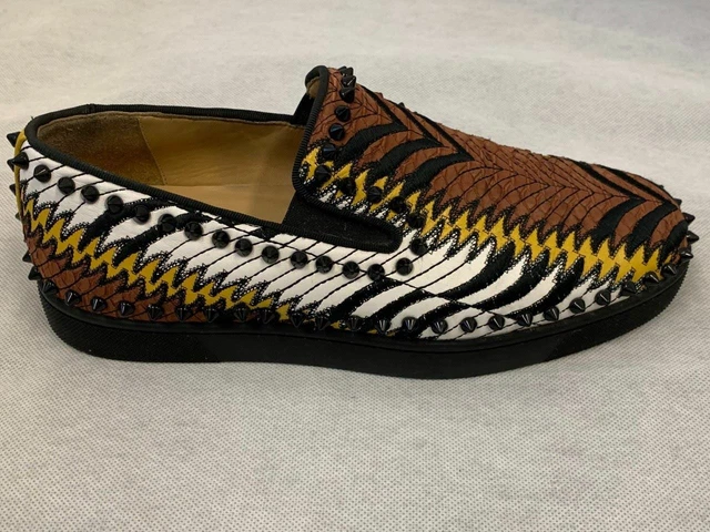 CHRISTIAN LOUBOUTIN MOCASSINS Multicolore Cuir Clout Taille 39.5