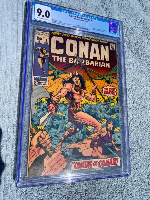 Conan The Barbarian #1 - Cgc 9.0 - Off White To White Pages - Key Book