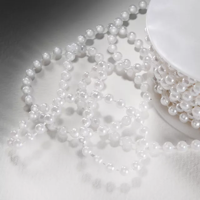 5mm Pearl Beads On String Sewing Cake Trim Wedding Bridal Craft Trimming